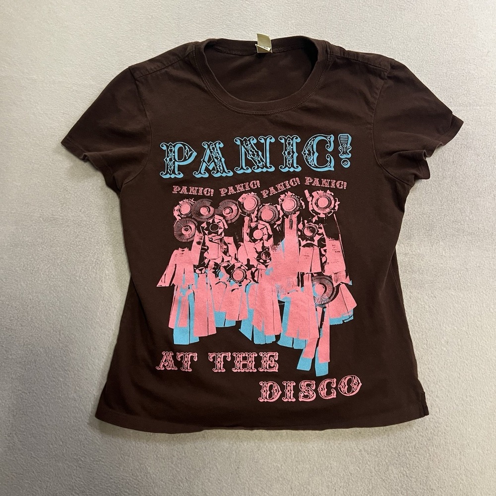 Vintage Y2K PANIC At the Disco Shirt Women's Size Fits XS (Tag Size Large) Tee